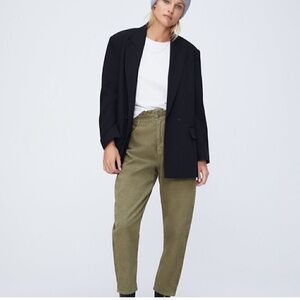 Zara Olive Corduroy Pants. Size 00.